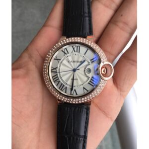 Kartier Diamonds Brown leather Men’s Watch