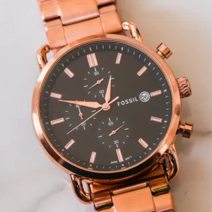 Fussil Commuter Chronograph Rose-Gold Stainless Steel Watch