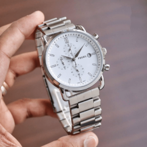 Fussil Commuter Chronograph Silver Stainless Steel Watch